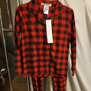 Kids Red and Black Checkered Pajama Set
